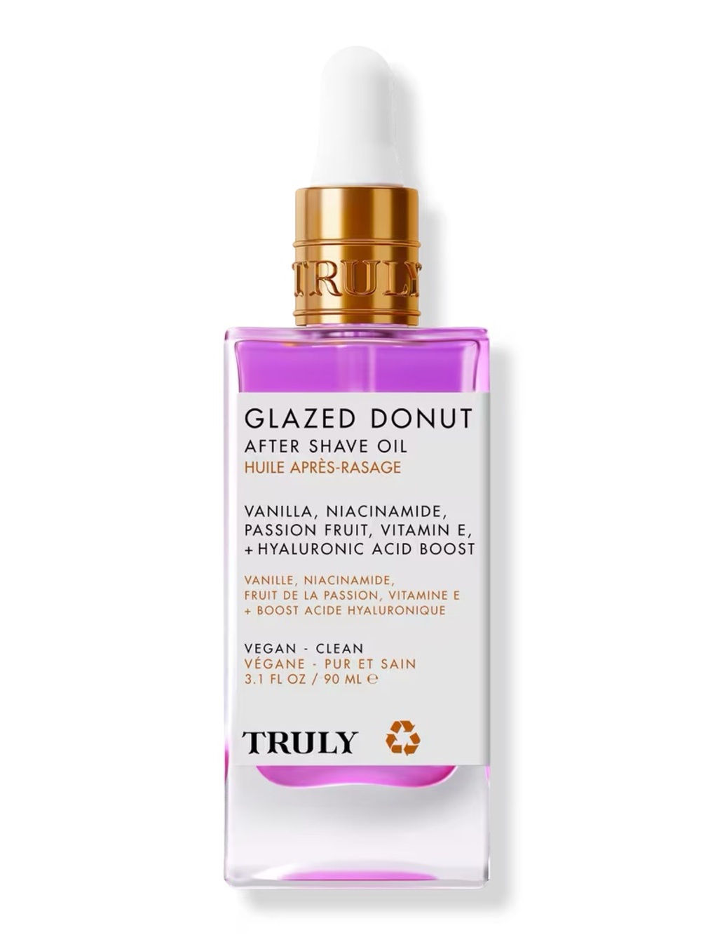 TRULY Glazed Donut After Shave Oil- hydrate, brighten, soothe irritation, vegan